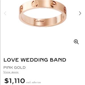 Cartier ring rose gold